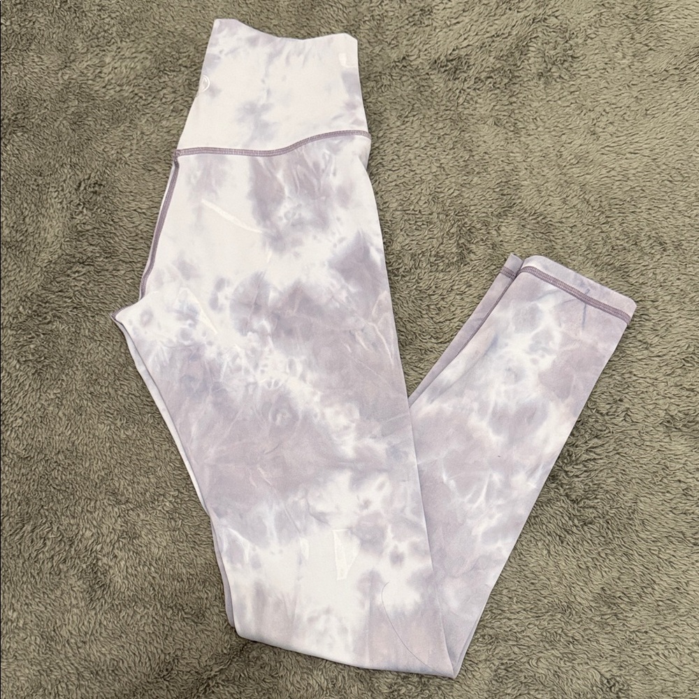 Til You Collapse Purple Tie-Dye Leggings